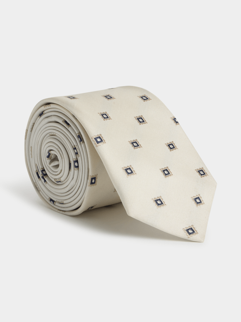 Diamond Print Stone Tie