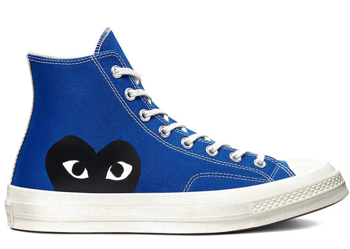 CONVERSE CHUCK 70 HI X COMME DES GARÇONS PLAY ‘BLUE QUARTZ’